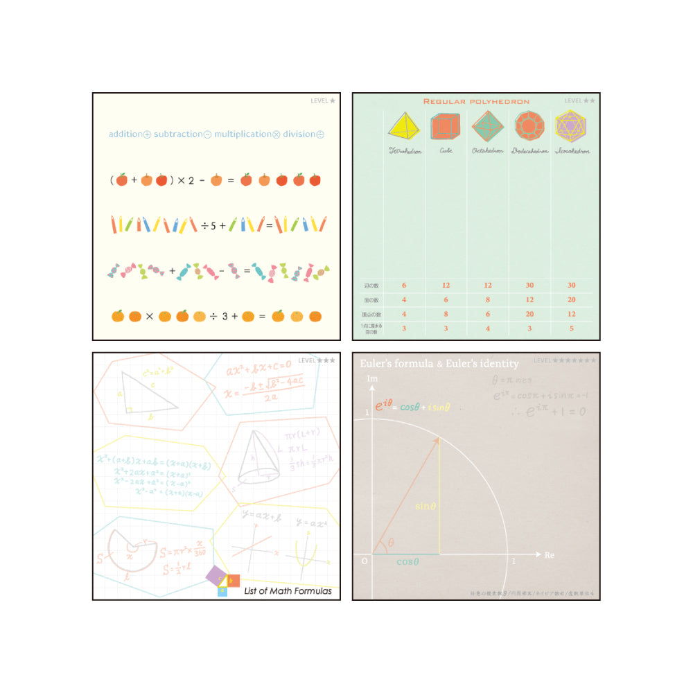 Green Flash STUDY HOLIC series Square Memo Pads
