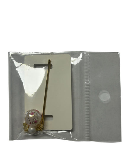 Sakura ball hairpin white HD