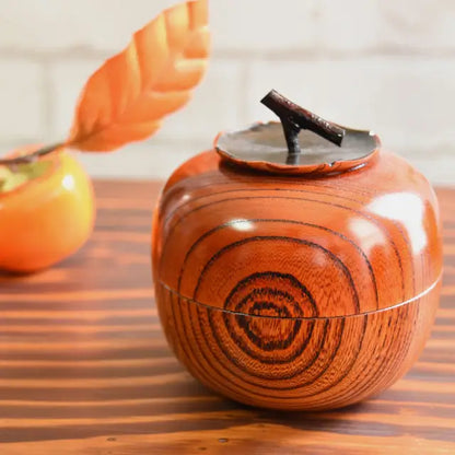 Tea caddy, keyaki, wooden, lacquered