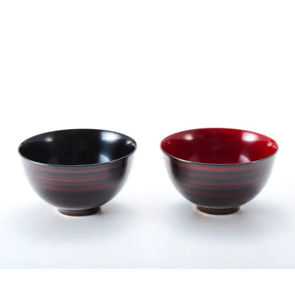 Pair of large bowls, sandalwood, Saiha, lacquered YAS-5