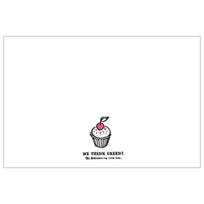 Cotton letterpress card, Birthday Pink