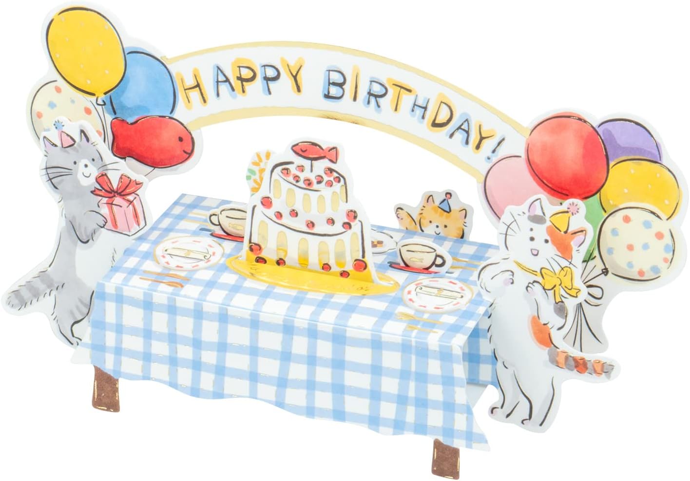 Greeting Life Birthday Table Card Cat KE-34