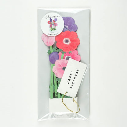 Greeting Life Birthday Blooming Card Anemone KE-30