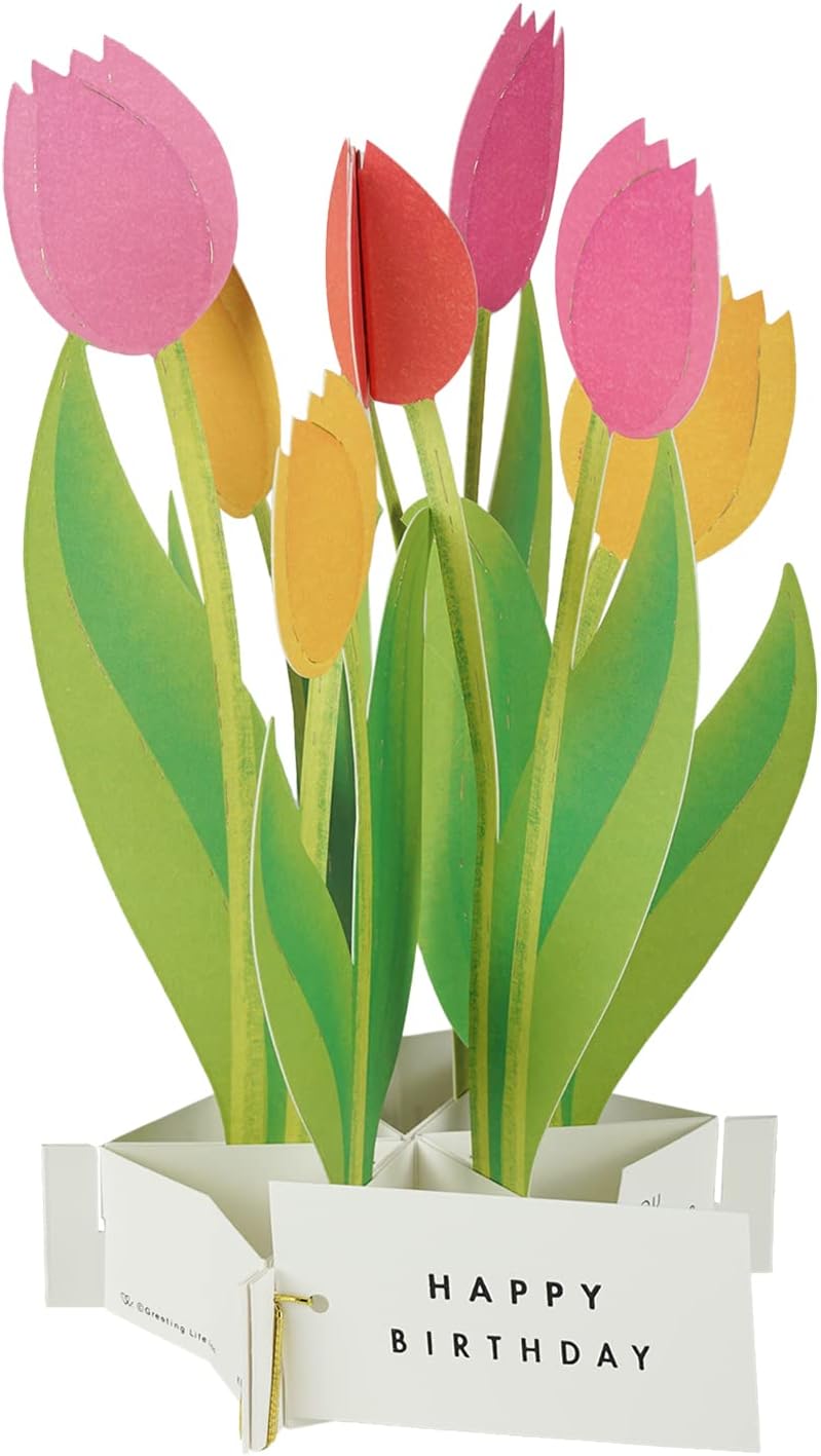 Greeting Life Birthday Blooming Card Tulip KE-31