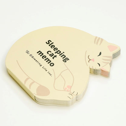 Greeting Life Animal Die-Cut Memo Sleeping Cat ETN-188