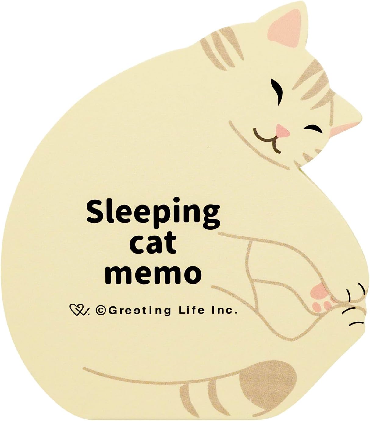 Greeting Life Animal Die-Cut Memo Sleeping Cat ETN-188