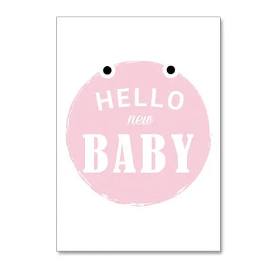Roly Poly Baby Card Pink