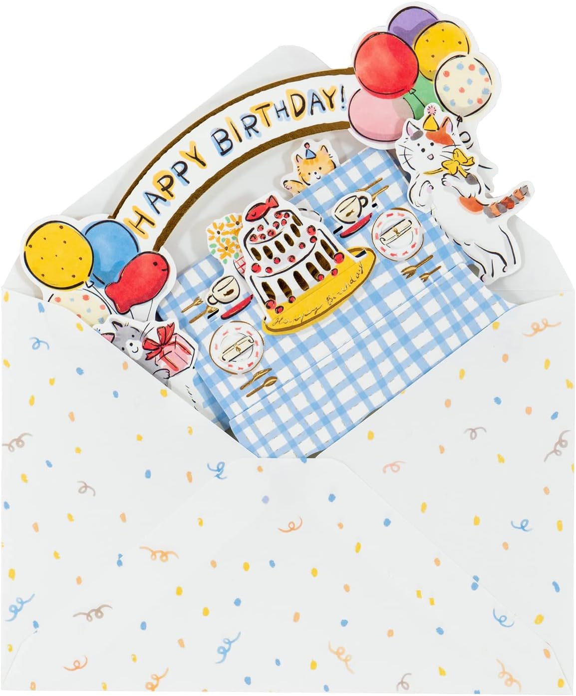 Greeting Life Birthday Table Card Cat KE-34