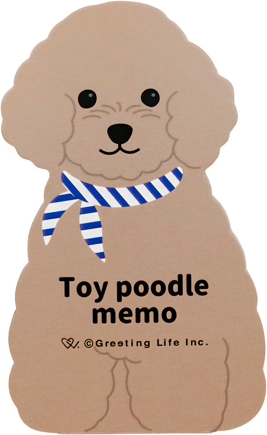 Greeting Life Animal Die Cut Memo Toy Poodle ETN-184