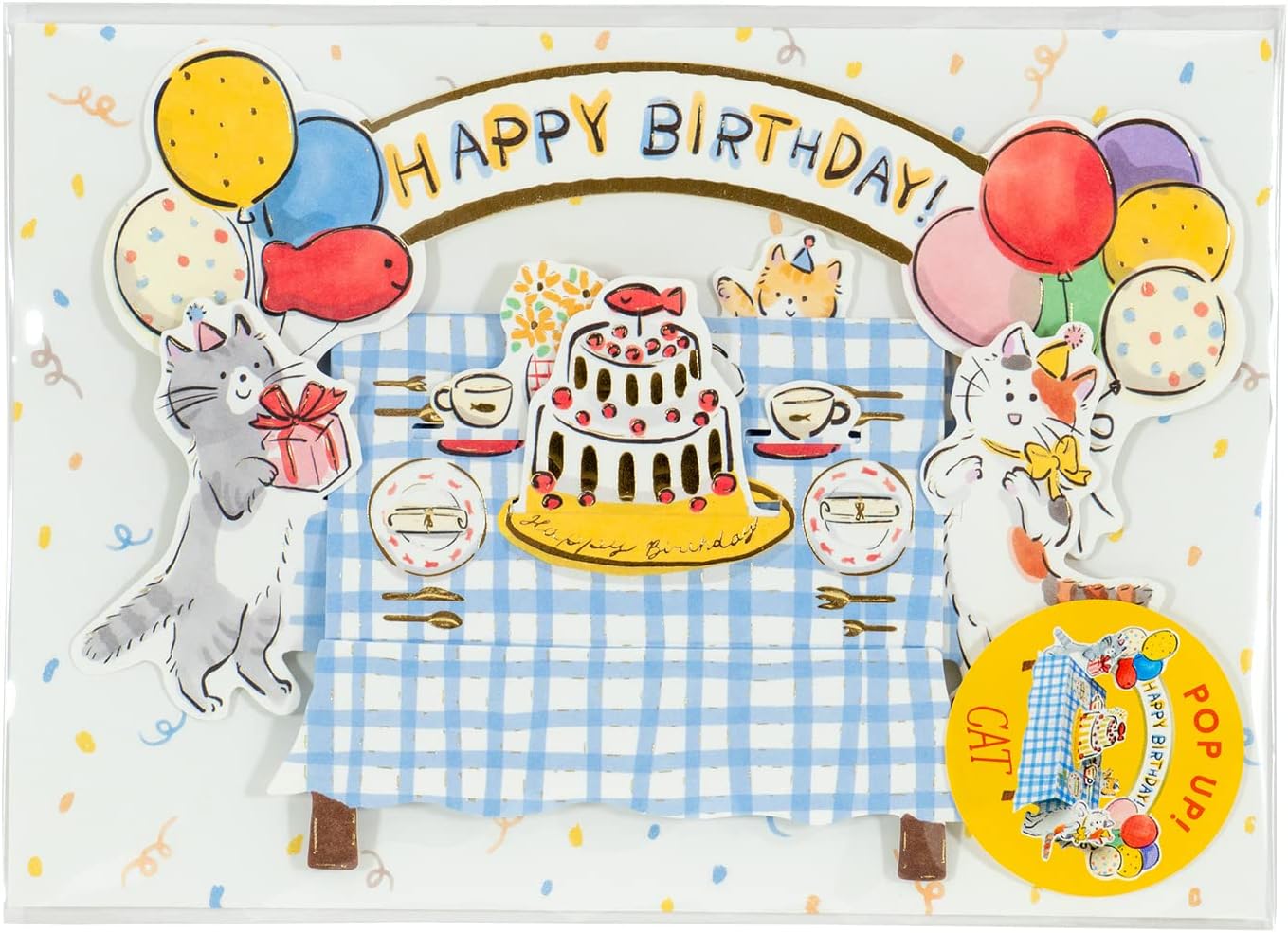 Greeting Life Birthday Table Card Cat KE-34