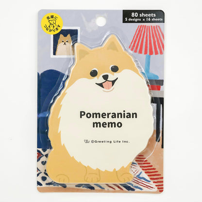 Greeting Life Animal Die Cut Memo Pomeranian ETN-185