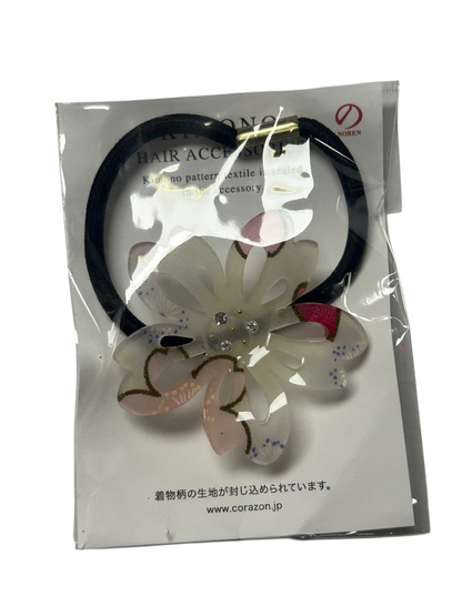 Japanese pattern Flower Japanese style Hair ornament Yukata Pink
