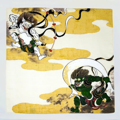 kyoohoo Cotton Furoshiki Small Size Fujin Raijin