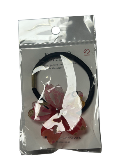 Japanese pattern Flower Japanese style Hair ornament Yukata Red