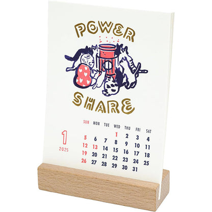 Greeting Life Letterpress Stand Calendar 2025 C-1616-CB