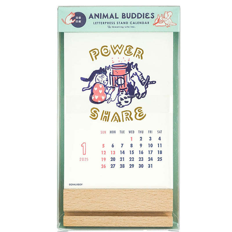 Greeting Life Letterpress Stand Calendar 2025 C-1616-CB