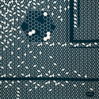 kyoohoo Chirimen Furoshiki Konomi Honeycomb Black