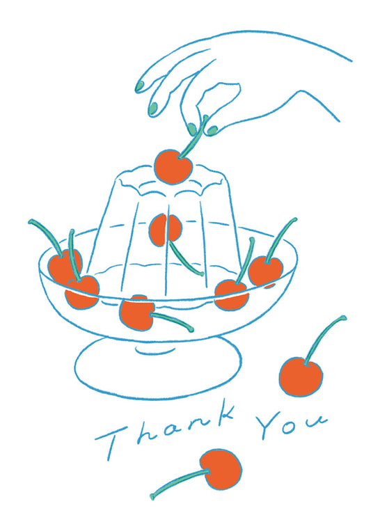 Konno Printing Thank You Card Cherry L23S005