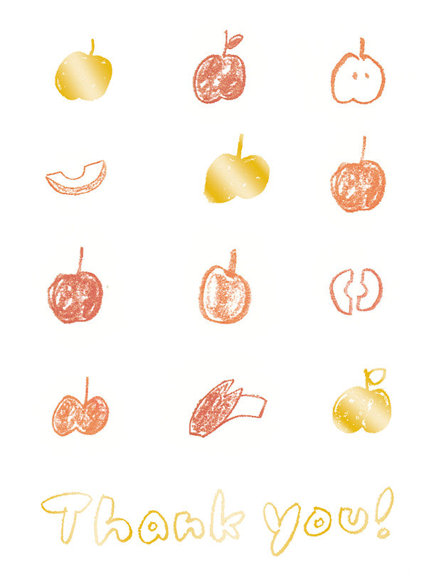 Konno Printing Thank you Card Apple L23S013