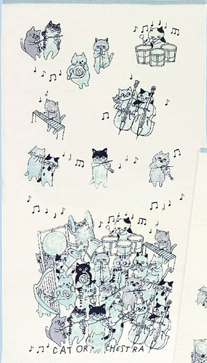 Cat Orchestra Bath Towel