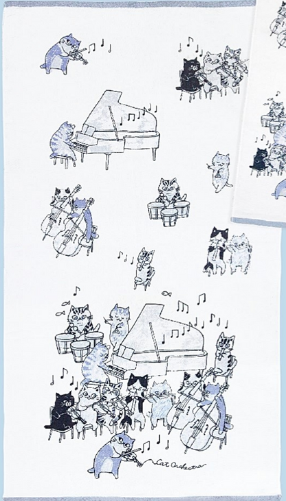 Cat Orchestra Bath Towel