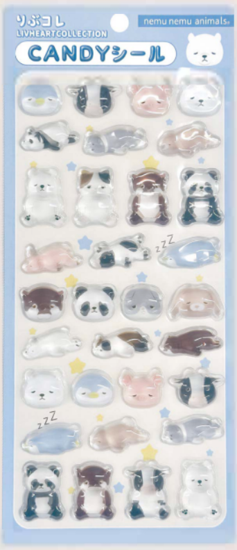 LivHeart Candy Stickers NemuNemu ANIMALS 41136-01