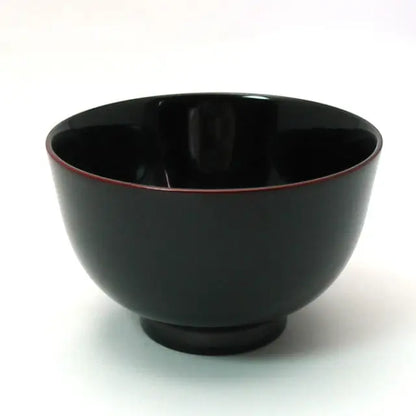 Pair of wooden bowls, red and white, lacquered, wooden bowls