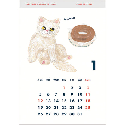 2026 Wall Calendar by Cat and Kahoko Sodeyama