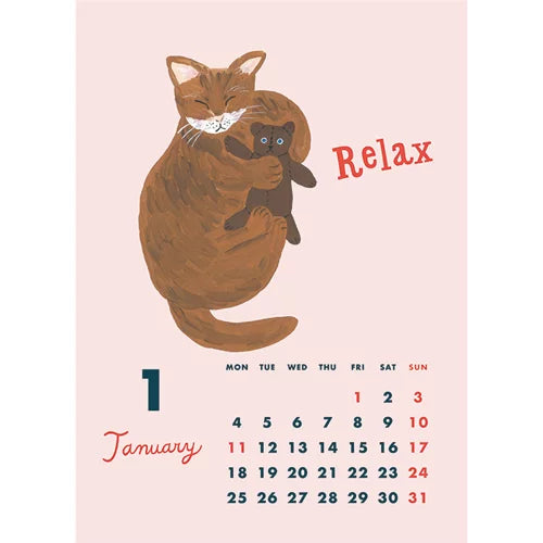 2027 Wall Calendar - Cat &／Sodeyama Kahoko