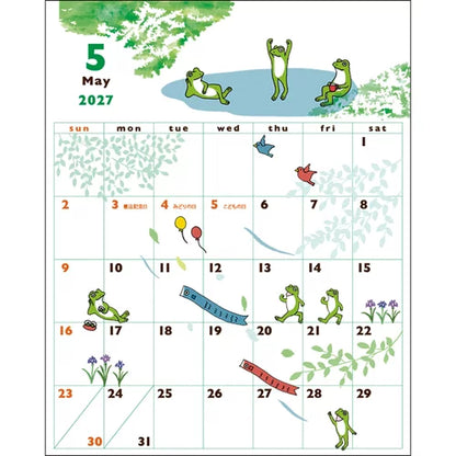 2027 Desk Calendar - Frog Time