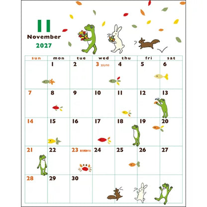 2027 Desk Calendar - Frog Time