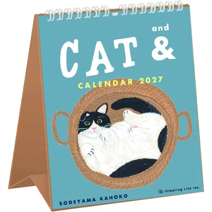 2027 Desk Calendar - Cat and / Kahoko Sodeyama