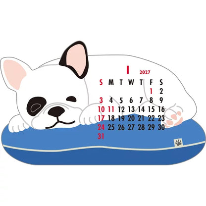 2027 Desk Calendar - Animal Die-Cut - French Bull