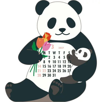 2027 Desk Calendar - Animal Die-Cut - Panda
