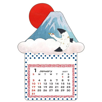 2027 Calendar - LUCKY CAT MT.FUJI