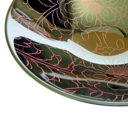 Bowl, Peony Carving, Red, Small, Lacquer, Medium Bowl