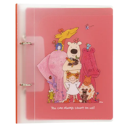 Greeting Life Coco-chan   2-ring binder (A5 size) Red RYZ-1027