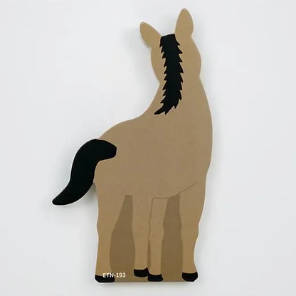 Greeting Life Animal Die Cut Memo Horse Racing ETN-193
