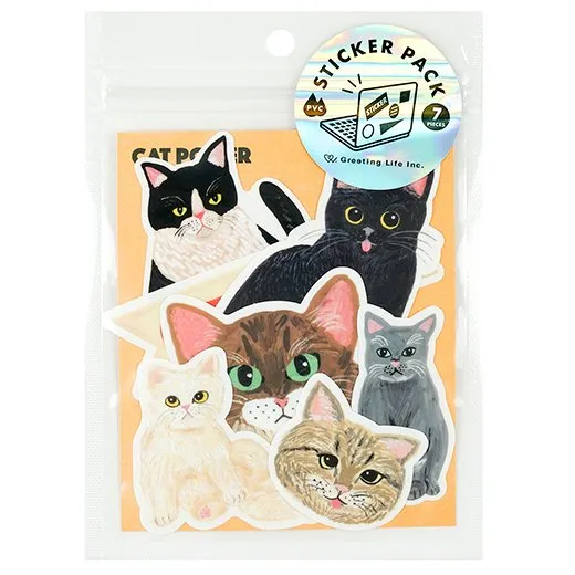 Greeting Life Cat  Sticker Pack SDCK-36