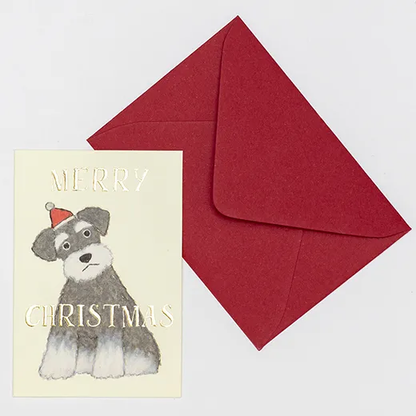 Greeting Life Yusuke Yonezu Christmas Mini Card Schnauzer YZ-397