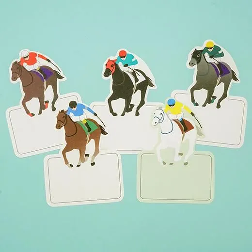 Greeting Life Animal Die Cut Memo Horse Racing ETN-192