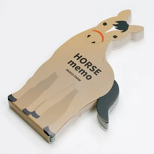 Greeting Life Animal Die Cut Memo Horse Racing ETN-193