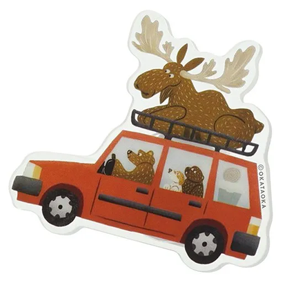 Greeting Life Okataoka 2-Way Clip, Bear and Fish OKZ-48