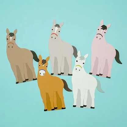 Greeting Life Animal Die Cut Memo Horse Racing ETN-193