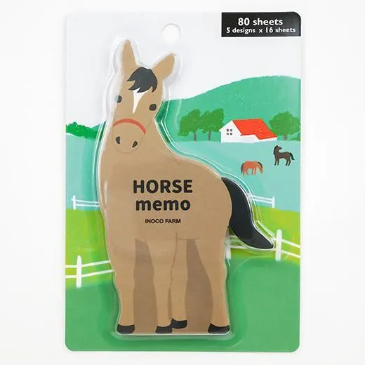 Greeting Life Animal Die Cut Memo Horse Racing ETN-193