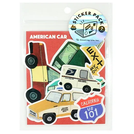 Greeting Life Cars  Sticker Pack SDCK-37