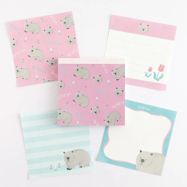 Animal Department Store Memo Pad Square AD-002 [Wombat]