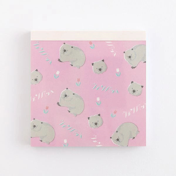 Animal Department Store Memo Pad Square AD-002 [Wombat]