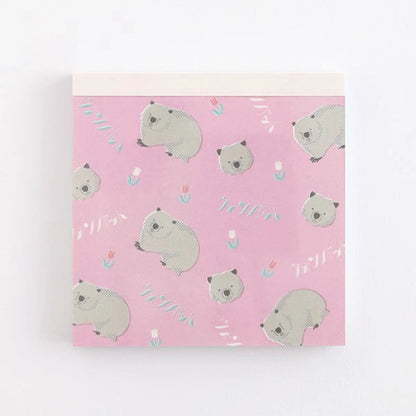Animal Department Store Memo Pad Square AD-002 [Wombat]