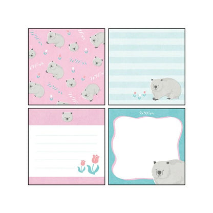 Animal Department Store Memo Pad Square AD-002 [Wombat]